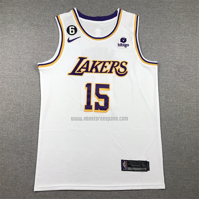Camiseta Los Angeles Lakers Austin Reaves NO 15 Association 2022-23 Blanco